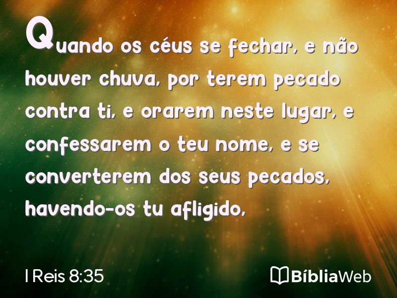 I Reis 8:35 em imagem para compartilhar