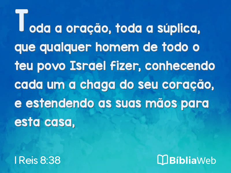 I Reis 8:38 em imagem para compartilhar