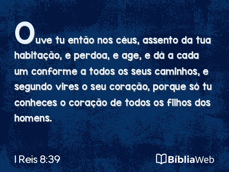 I Reis 8:39 em imagem para compartilhar