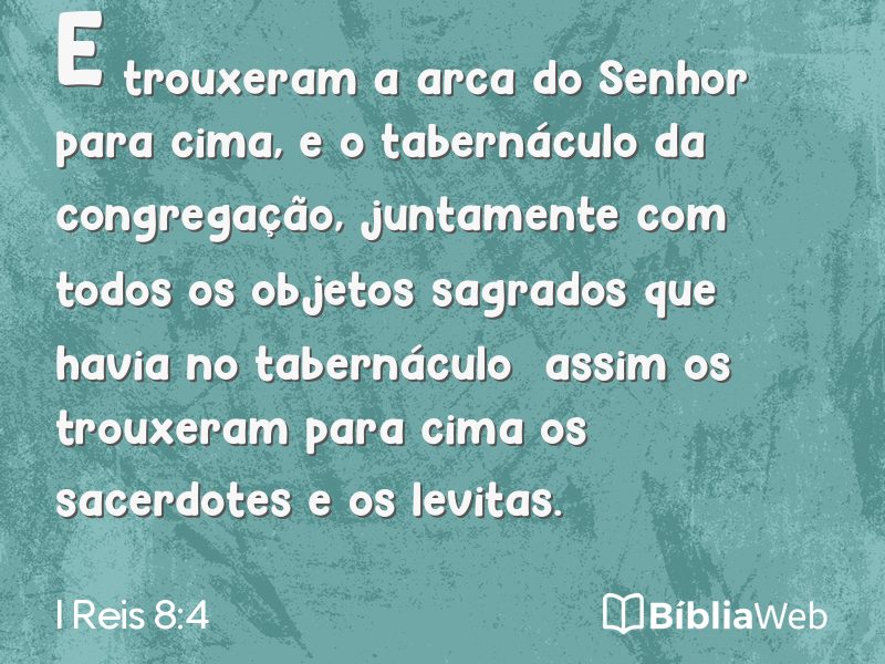 I Reis 8:4 em imagem para compartilhar