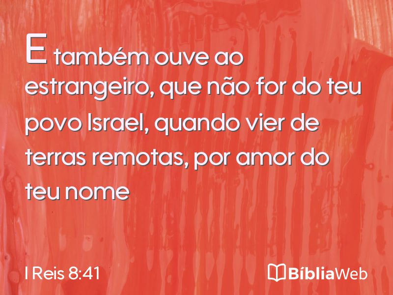 I Reis 8:41 em imagem para compartilhar
