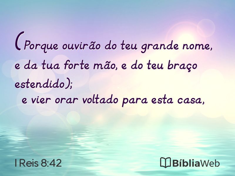 I Reis 8:42 em imagem para compartilhar