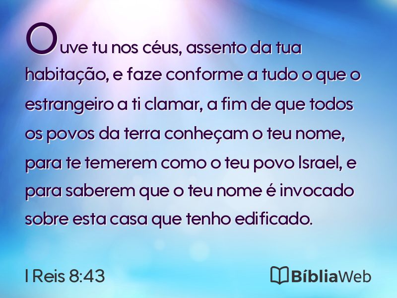 I Reis 8:43 em imagem para compartilhar
