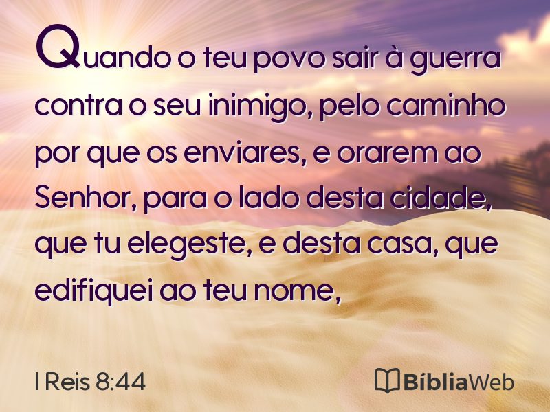 I Reis 8:44 em imagem para compartilhar