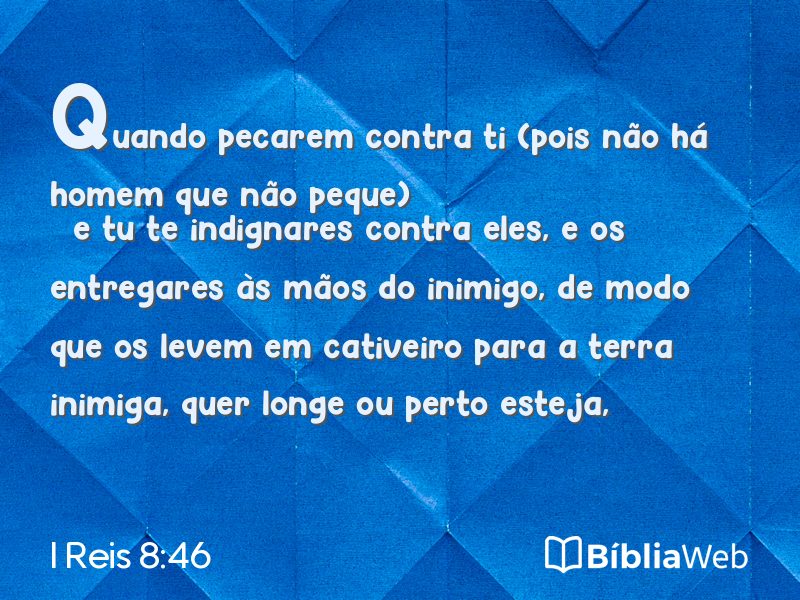 I Reis 8:46 em imagem para compartilhar
