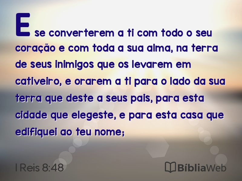 I Reis 8:48 em imagem para compartilhar