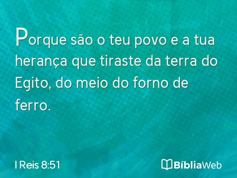 I Reis 8:51 em imagem para compartilhar