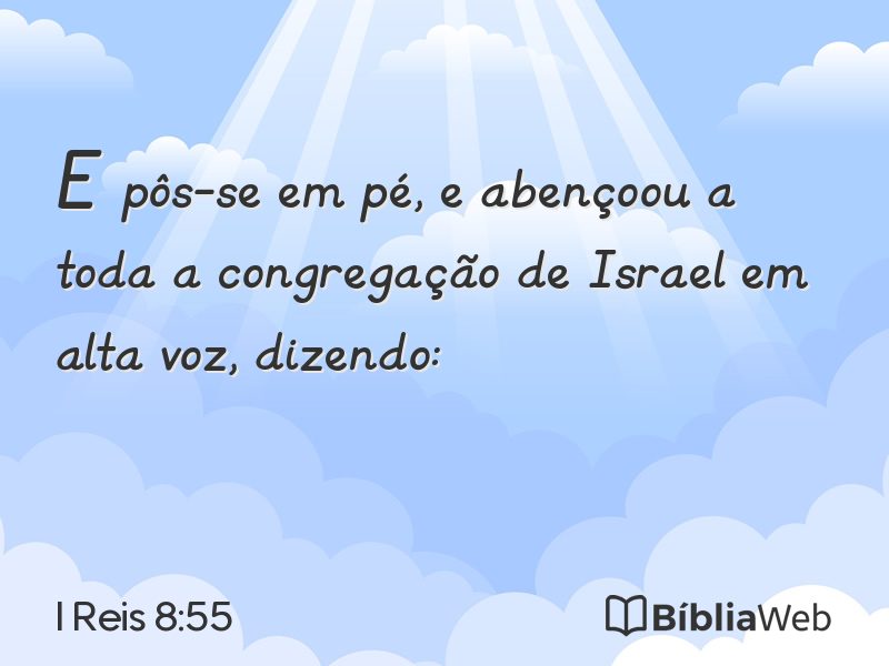 I Reis 8:55 em imagem para compartilhar