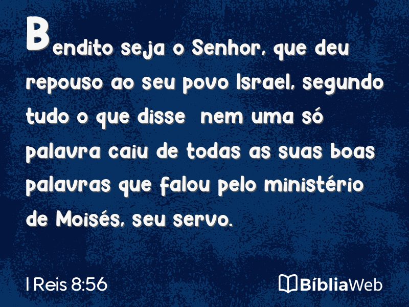 I Reis 8:56 em imagem para compartilhar
