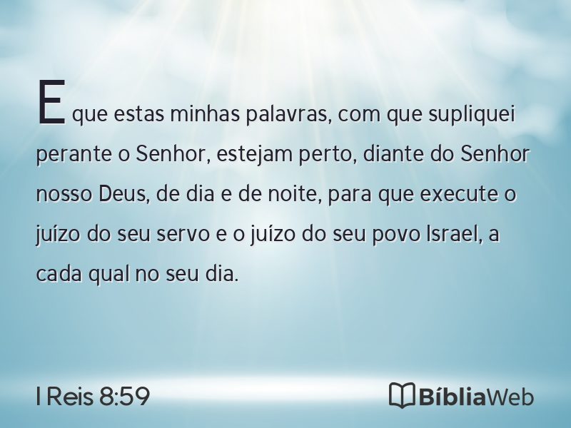 I Reis 8:59 em imagem para compartilhar