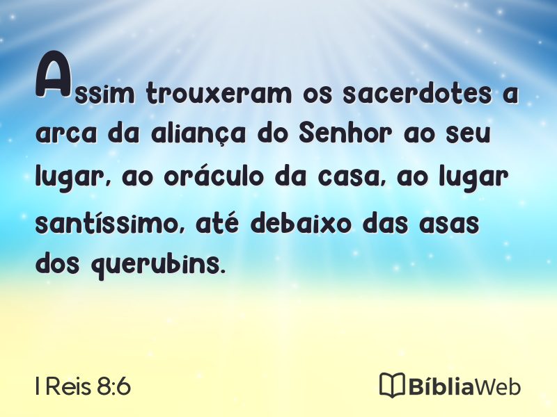 I Reis 8:6 em imagem para compartilhar