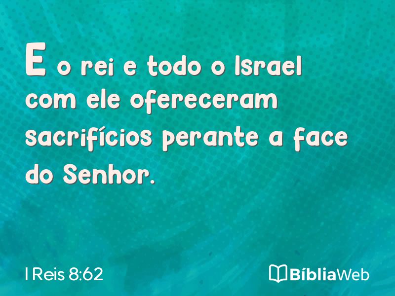 I Reis 8:62 em imagem para compartilhar