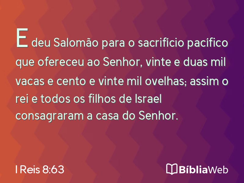 I Reis 8:63 em imagem para compartilhar