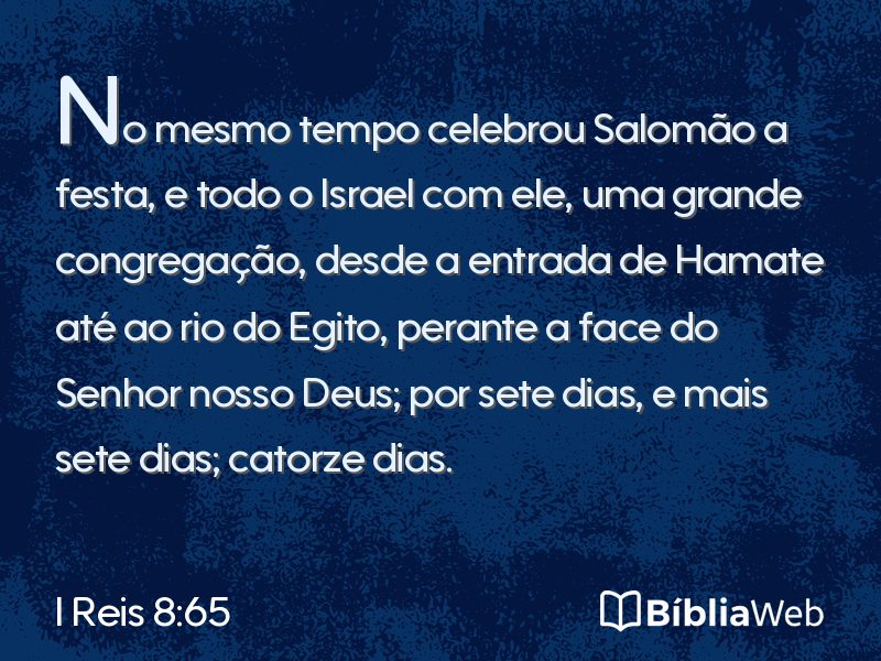 I Reis 8:65 em imagem para compartilhar