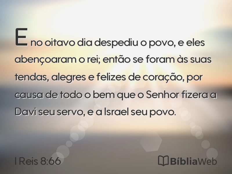 I Reis 8:66 em imagem para compartilhar