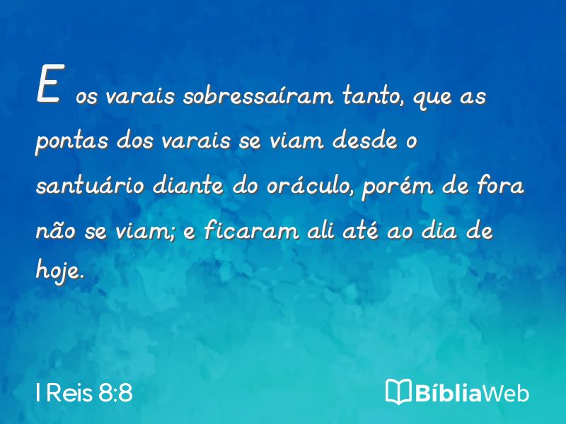 I Reis 8:8 em imagem para compartilhar