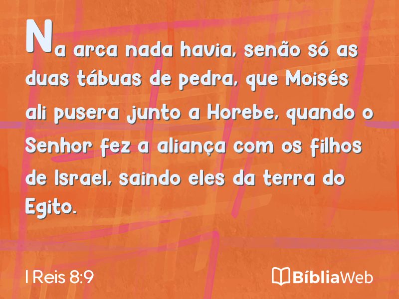 I Reis 8:9 em imagem para compartilhar