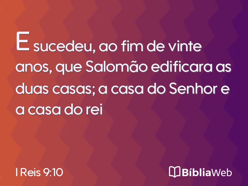 I Reis 9:10 em imagem para compartilhar