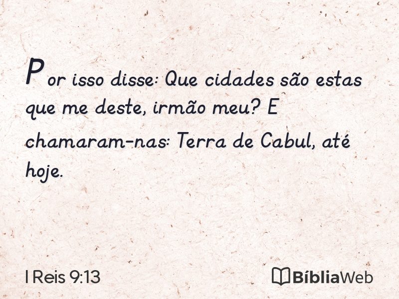 I Reis 9:13 em imagem para compartilhar