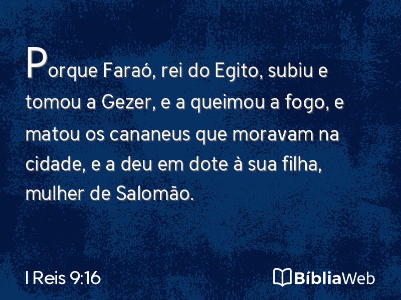 I Reis 9:16 em imagem para compartilhar