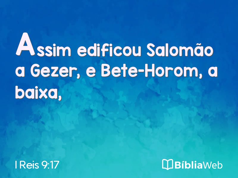 I Reis 9:17 em imagem para compartilhar