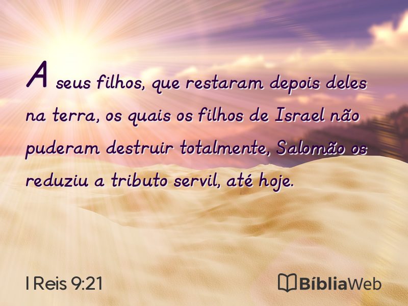 I Reis 9:21 em imagem para compartilhar