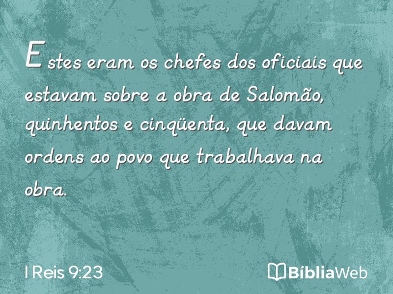 I Reis 9:23 em imagem para compartilhar