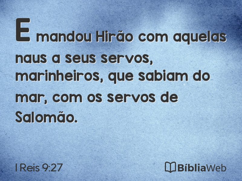I Reis 9:27 em imagem para compartilhar