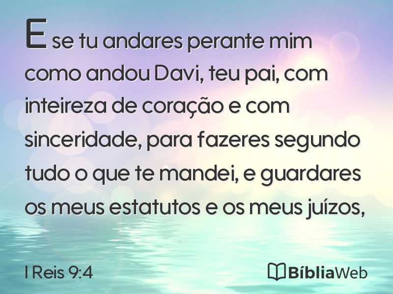 I Reis 9:4 em imagem para compartilhar