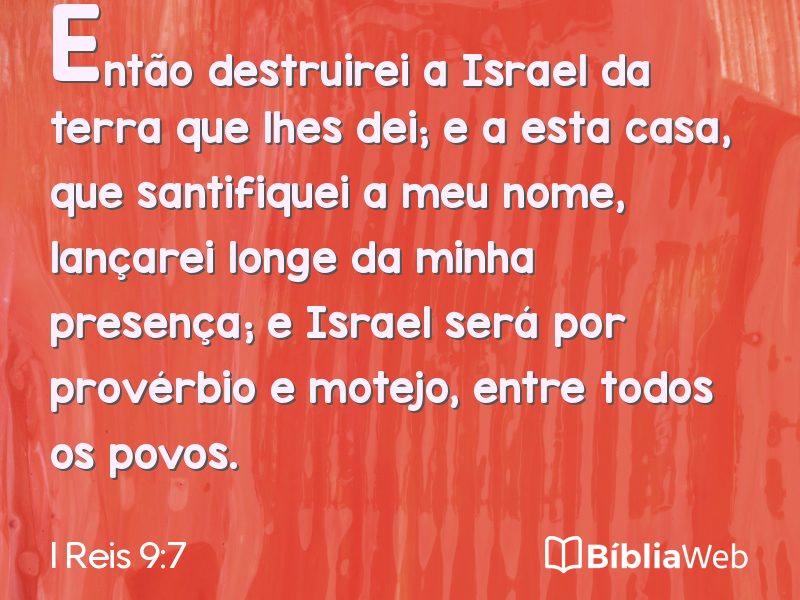 I Reis 9:7 em imagem para compartilhar