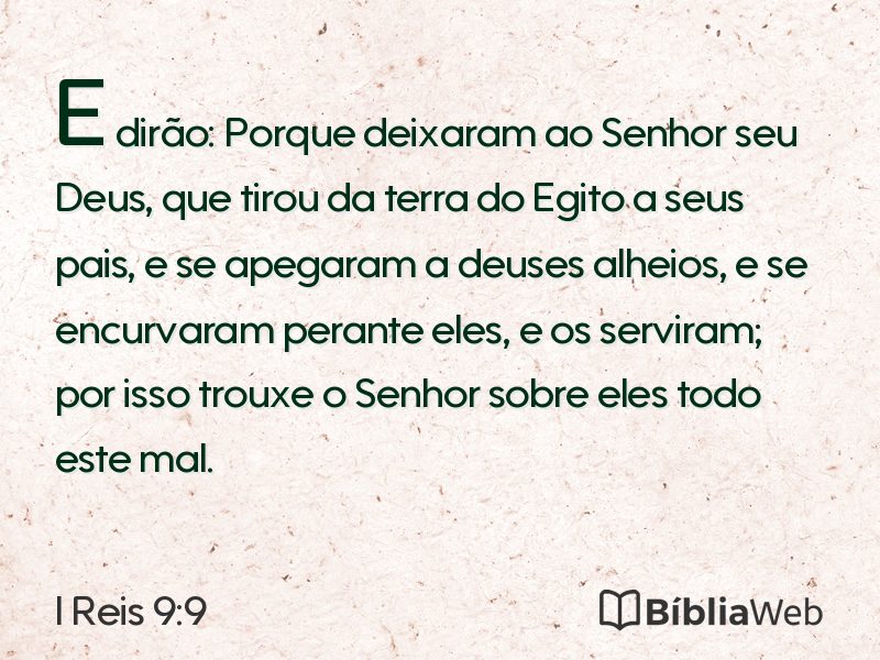I Reis 9:9 em imagem para compartilhar