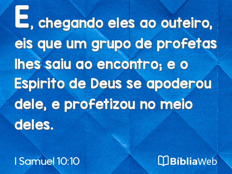 I Samuel 10:10 em imagem para compartilhar