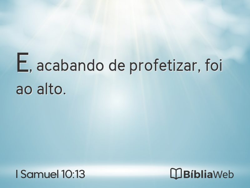 I Samuel 10:13 em imagem para compartilhar