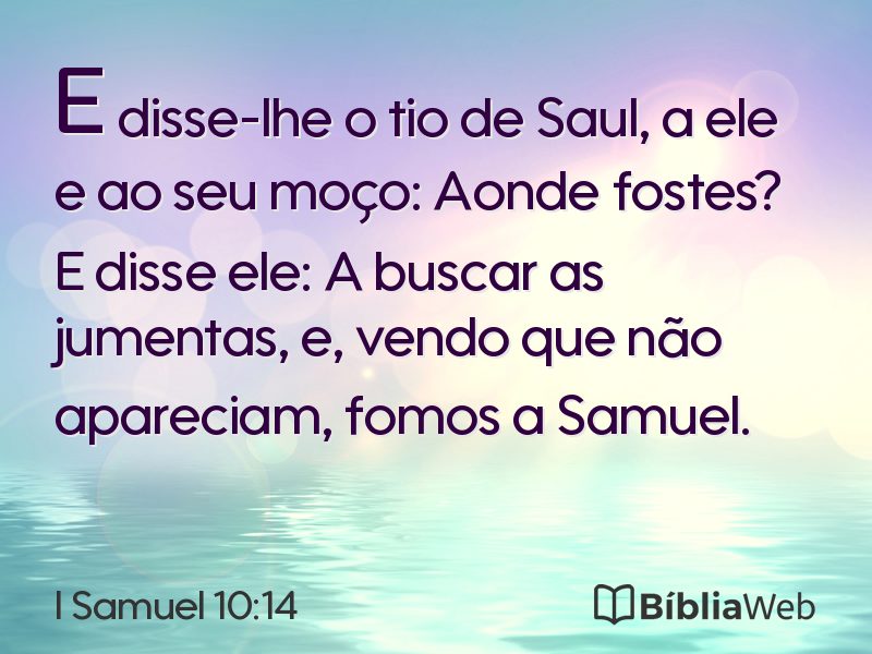 I Samuel 10:14 em imagem para compartilhar