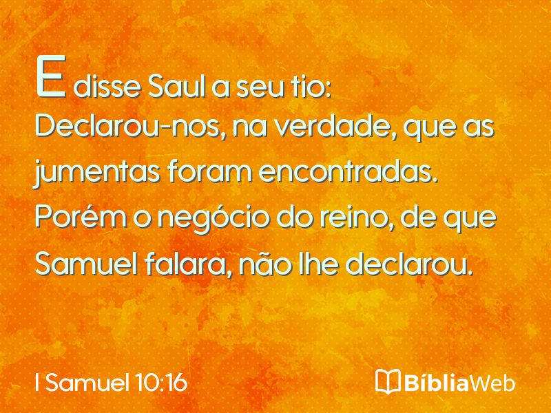 I Samuel 10:16 em imagem para compartilhar