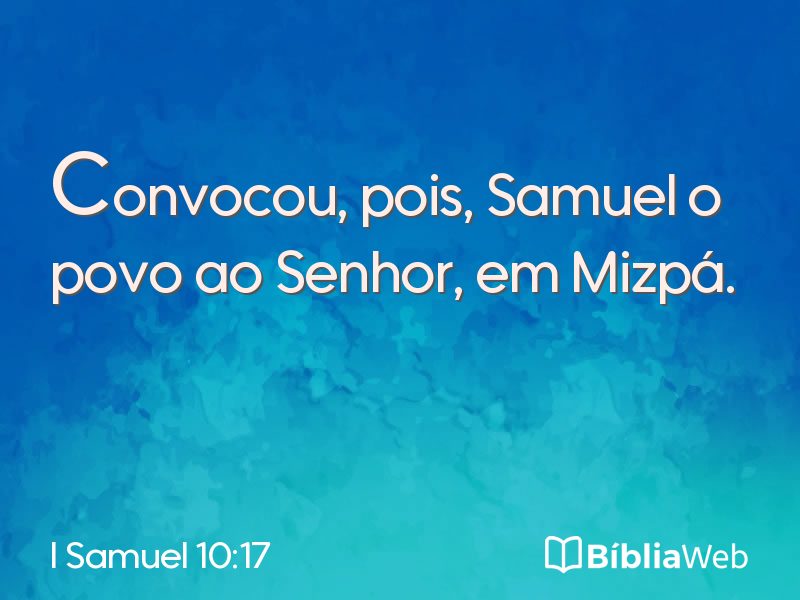 I Samuel 10:17 em imagem para compartilhar