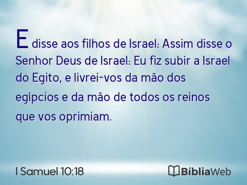 I Samuel 10:18 em imagem para compartilhar