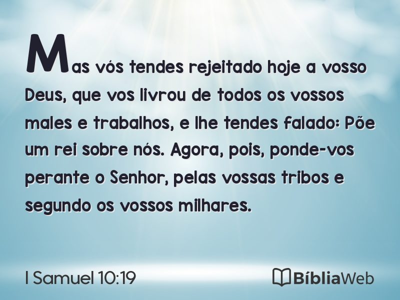 I Samuel 10:19 em imagem para compartilhar