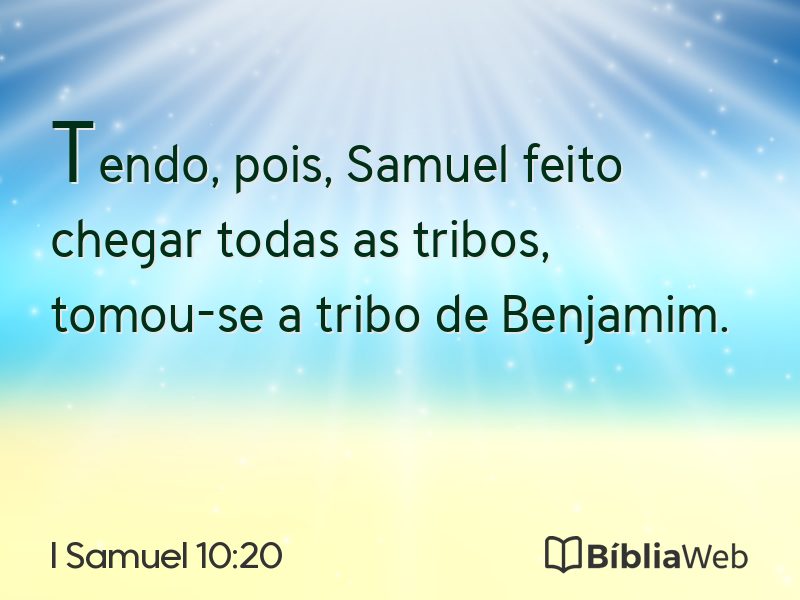 I Samuel 10:20 em imagem para compartilhar