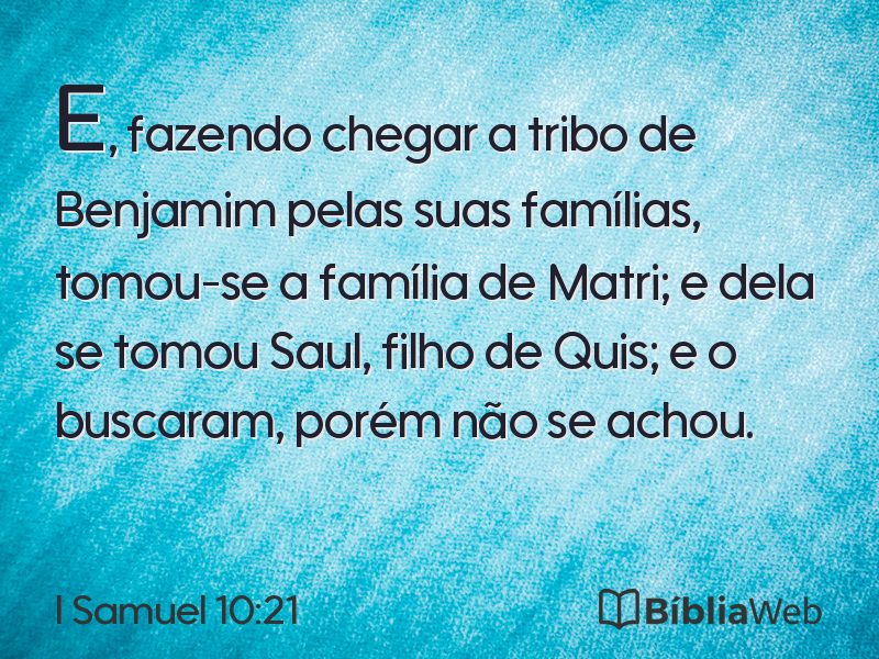 I Samuel 10:21 em imagem para compartilhar