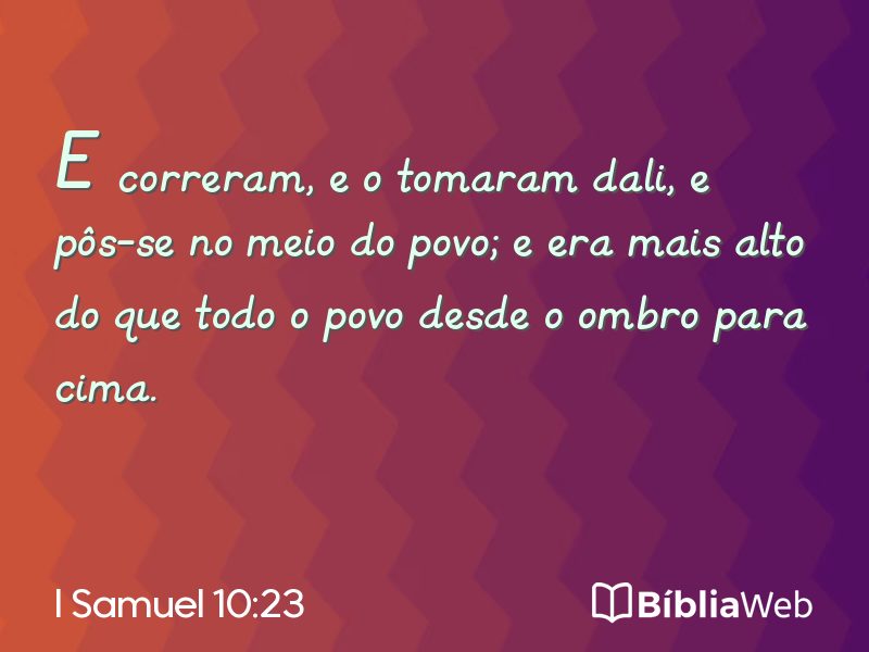 I Samuel 10:23 em imagem para compartilhar