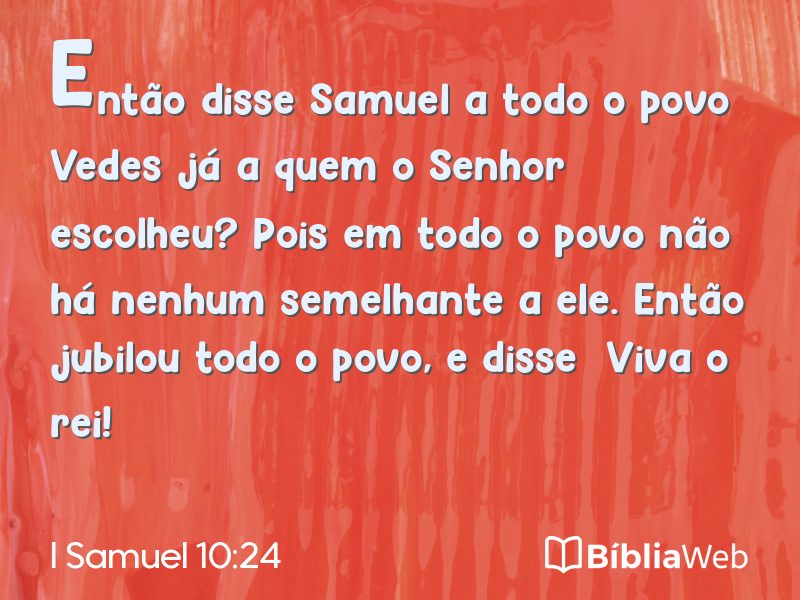 I Samuel 10:24 em imagem para compartilhar
