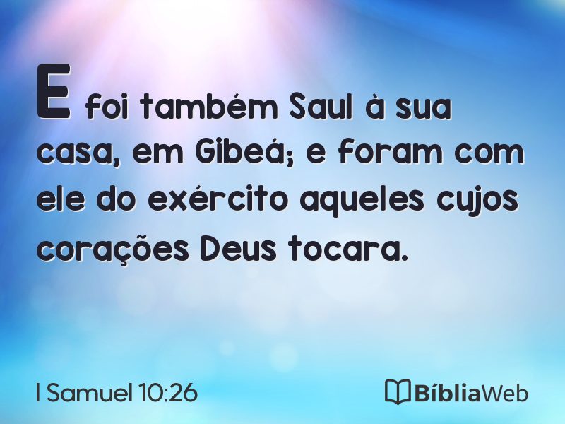 I Samuel 10:26 em imagem para compartilhar