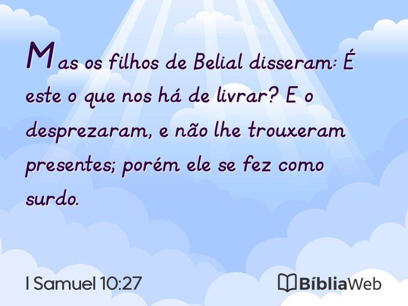 I Samuel 10:27 em imagem para compartilhar