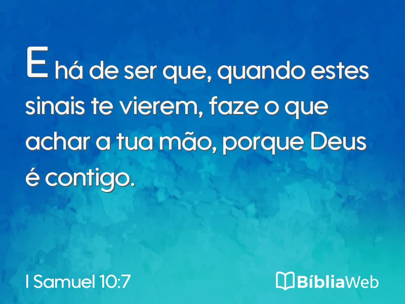 I Samuel 10:7 em imagem para compartilhar