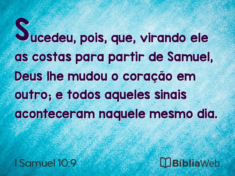 I Samuel 10:9 em imagem para compartilhar