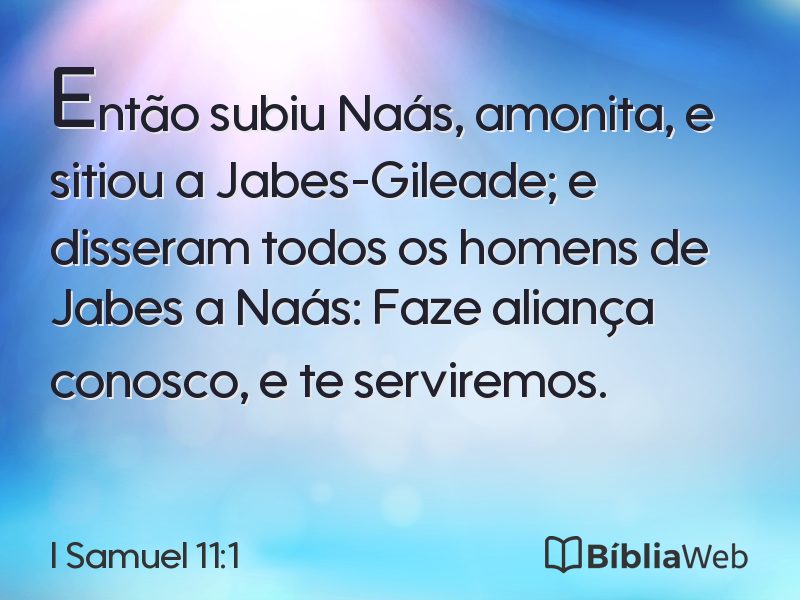 I Samuel 11:1 em imagem para compartilhar