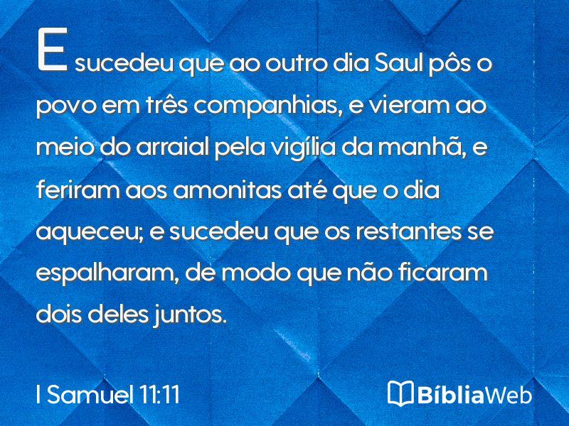 I Samuel 11:11 em imagem para compartilhar