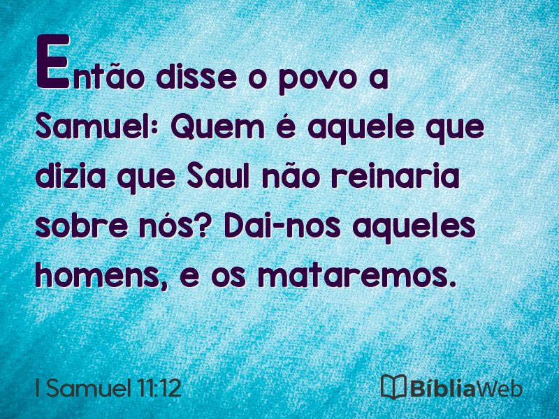 I Samuel 11:12 em imagem para compartilhar