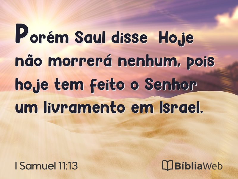 I Samuel 11:13 em imagem para compartilhar